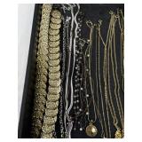 Collection of Costume Jewelry Necklaces and Chains with Charms