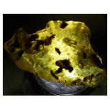 165ct Rough Amber Stone Specimen with Natural Inclusions