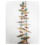 Southwestern Carved Shell Fetish Necklace and Multi-Color Beaded Bracelet Set