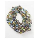 Southwestern Carved Shell Fetish Necklace and Multi-Color Beaded Bracelet Set