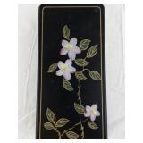 Mele Black Floral Jewelry Box with Mirror and Velvet Lining