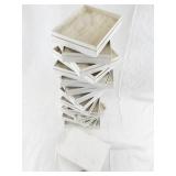 Set of 18 White Jewelry Display Boxes with Cotton Inserts