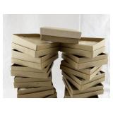 Set of 25 Kraft Jewelry Gift Boxes with Cotton Inserts