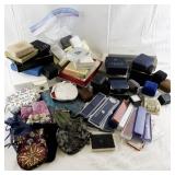 Collection of Assorted Jewelry Boxes and Drawstring Pouches