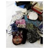Collection of Assorted Jewelry Boxes and Drawstring Pouches