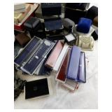 Collection of Assorted Jewelry Boxes and Drawstring Pouches