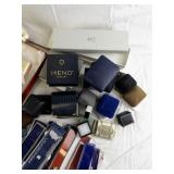 Collection of Assorted Jewelry Boxes and Drawstring Pouches