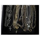 Collection of Costume Jewelry Necklaces, Bracelets, Earrings, and Brooches