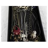 Costume Jewelry Collection Including Necklaces, Bracelets, Earrings, and Brooches