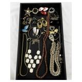 Assorted Costume Jewelry Lot with Necklaces, Bracelets, and Earrings