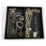 Large Assorted Costume Jewelry Collection with Necklaces, Bracelets, and Earrings