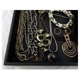 Large Assorted Costume Jewelry Collection with Necklaces, Bracelets, and Earrings