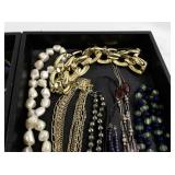 Large Assorted Costume Jewelry Collection with Necklaces, Bracelets, and Earrings