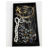 Collection of Costume Jewelry Necklaces, Bracelets, Earrings and Pendants