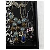 Collection of Costume Jewelry Necklaces, Bracelets, Earrings and Pendants