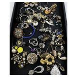 Large Assorted Vintage and Costume Single Earring & Jewelry Lot