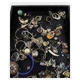 Large Assorted Vintage and Costume Single Earring & Jewelry Lot