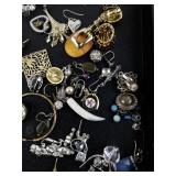 Large Assorted Vintage and Costume Single Earring & Jewelry Lot