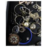 Large Assorted Vintage and Costume Single Earring & Jewelry Lot