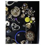 Large Assorted Vintage and Costume Single Earring & Jewelry Lot