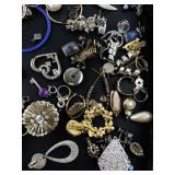 Large Assorted Vintage and Costume Single Earring & Jewelry Lot