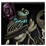 Large Costume Jewelry Collection with Necklaces, Brooches, Earrings, and Bracelets