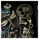 Large Costume Jewelry Collection with Necklaces, Brooches, Earrings, and Bracelets