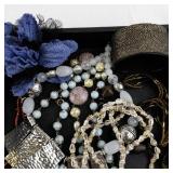 Large Costume Jewelry Collection with Necklaces, Brooches, Earrings, and Bracelets
