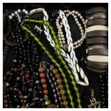 Large Collection of Costume Jewelry Necklaces and Bracelets