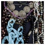 Large Collection of Costume Jewelry Necklaces and Bracelets