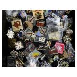 Large Collection of Quilt Show and Sewing-Themed Collector Pins with Keychains