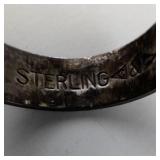 Sterling Silver Heart Motif Band Ring Size 5.75