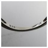 Pair of Sterling Silver Diamond Rings Size 7
