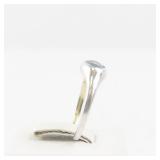 Sterling Silver Ring with Blue Stone Marked AHM 925