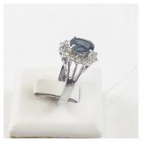 Lab Grown Sapphire Size 5 Ring with Base Metal Band
