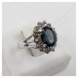 Lab Grown Sapphire Size 5 Ring with Base Metal Band