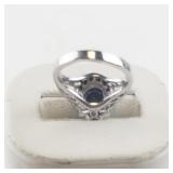 Lab Grown Sapphire Size 5 Ring with Base Metal Band