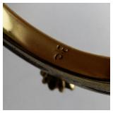Group of 3 Gold Tone Size 9 Rings with Engraved Love Message and Clear Stones