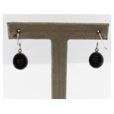 Sterling Silver 925 Created Opal Dangle Earrings