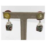 Pair of Vintage Millefiori Dangle Earrings
