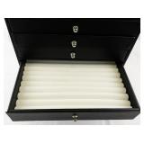 Black 8-Drawer Jewelry Organizer Storage Box with Assorted Compartments