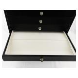 Black 8-Drawer Jewelry Organizer Storage Box with Assorted Compartments