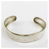 Sterling Silver and Brass Cuff Bracelet