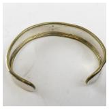Sterling Silver and Brass Cuff Bracelet