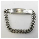 Nickel Silver ID Bracelet with Engraved Name Plate, 6in Length