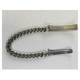 Nickel Silver ID Bracelet with Engraved Name Plate, 6in Length