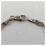 Sterling Silver Medical ID Bracelet 925 Marked 7.5in