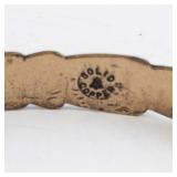 Solid Copper Cuff Bracelet with Feather Design, 6.5 Inch