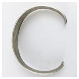Alpaca Silver Cuff Bracelet with Abalone Inlay 6.5in