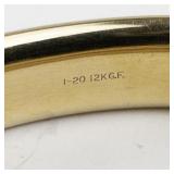 12KG Gold Filled Engraved Bangle Bracelet